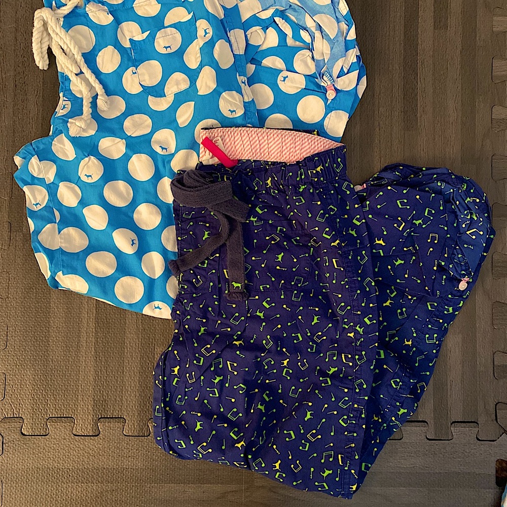 Pink Victoria’s Secret lot of 2 Cotton Pajama Lounge Pants sz XS